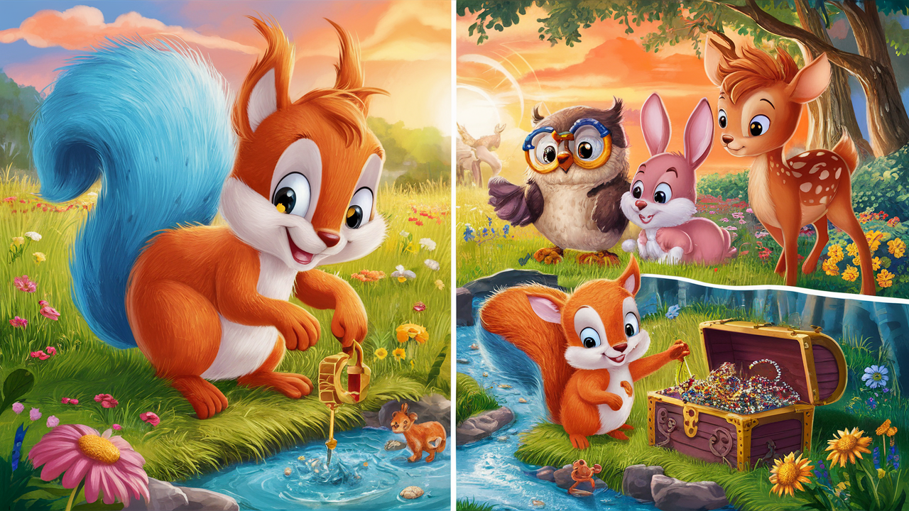 Squirrel’s Sky-Blue Secret bedtime story