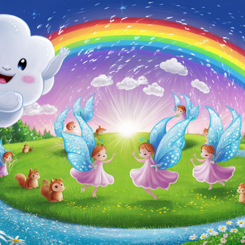 Rainbow Revelry in the Sky bedtime story