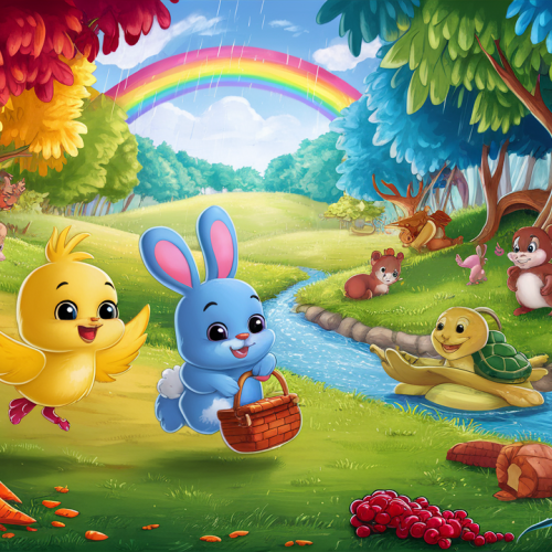 Sunny and Benny’s Rainbow Adventure bedtime story