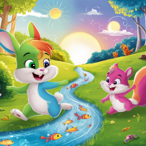 Rainbow Hops and Friendly Games bedtime story