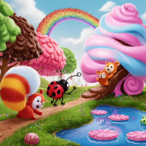 Sprinkle Safari in the Candy Woods bedtime story