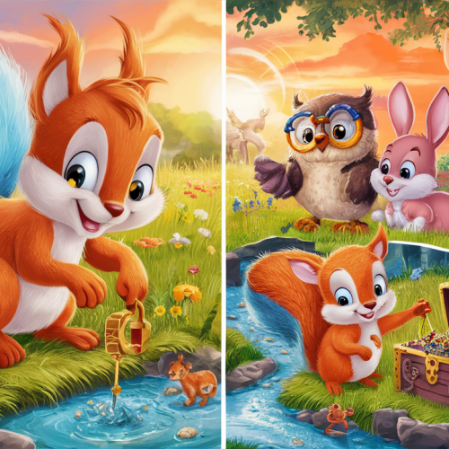 Squirrel’s Sky-Blue Secret bedtime story